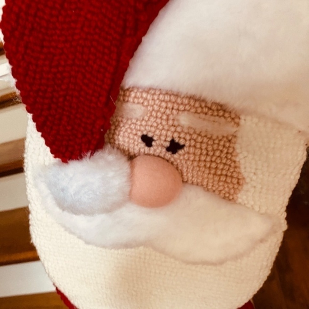 Vintage Dan Dee Santa Clause Velvet Stocking - Picture 7 of 10